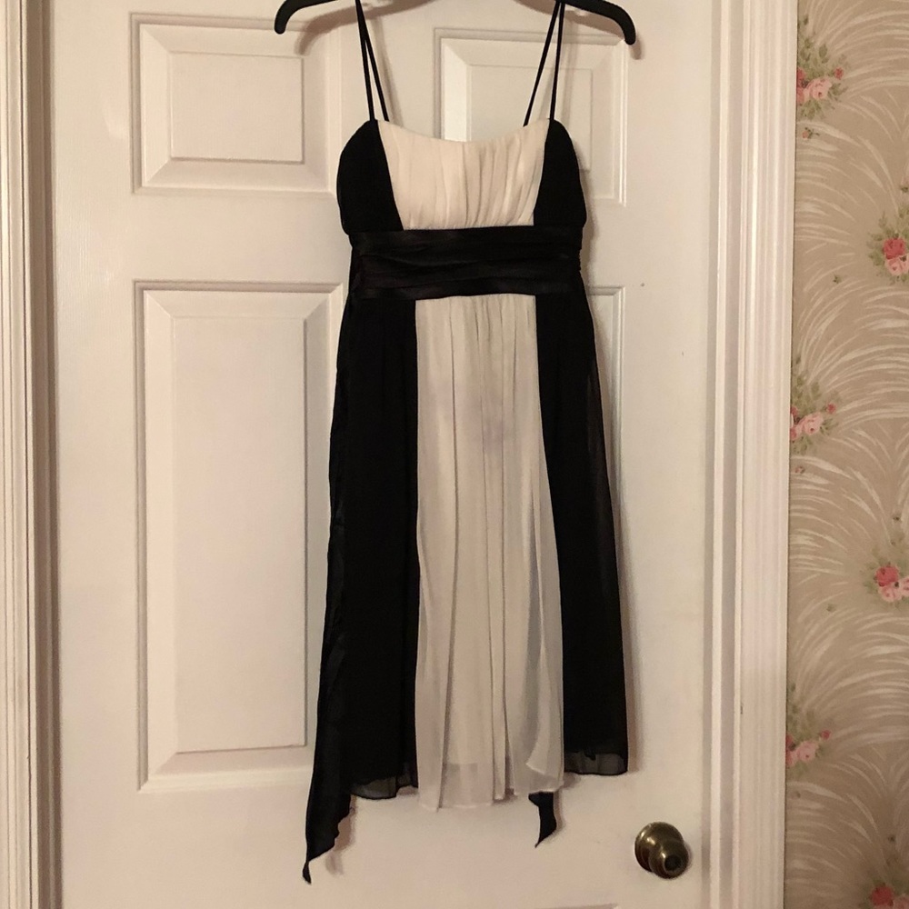 Black and white/ivory party dress